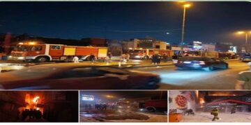الدفاع المدني .. مشاركة 10 فرق اطفاء لاخماد حريق المطعم في المنصور