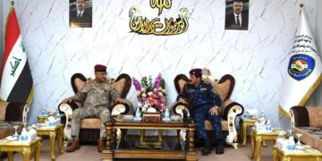 نائب قائد العمليات المشتركة يتفقد ميدانيا حركة الزائرين المتوجهين الى كربلاء