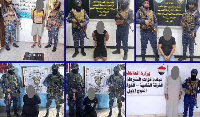القبض على 6 متهمين بقضايا قانونية مختلفة في بغداد وميسان