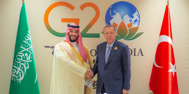 بن سلمان يلتقــي أردوغان على هامش قمة العشرين