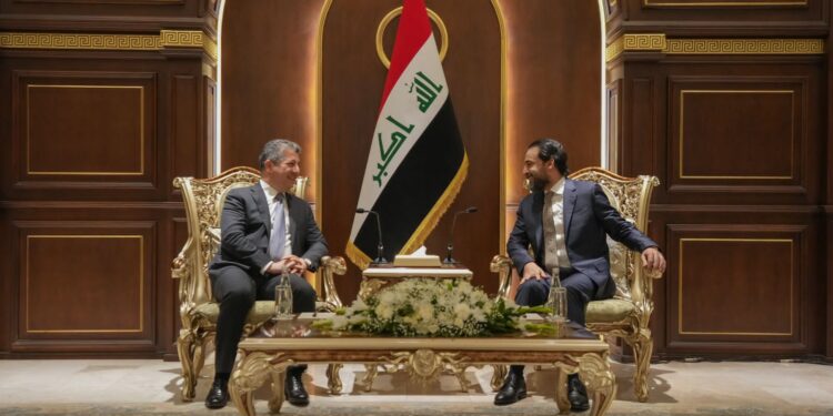 رئيس البرلمان يستقبل رئيس حكومة كردستان