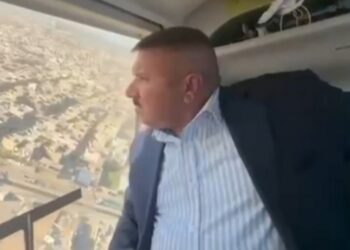 بالفيديو وزير الداخلية  يستطلع جواً محاور كربلاء