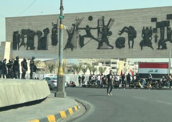 تظاهرات وسط بغداد لاحياء ذكرى تشرين