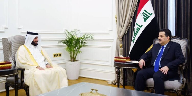 السوداني يستقبل سفير دولة قطر