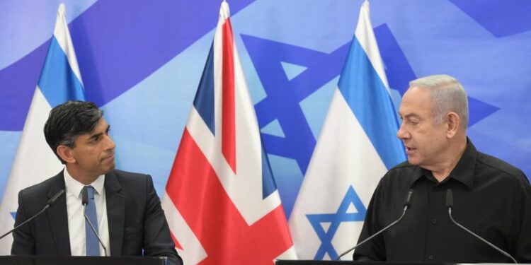 سوناك يلتقي نتانياهو ويتجه للســـعودية