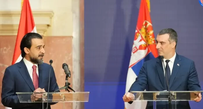 الحلبوسي يلتقي رئيس الجمعية الوطنية الصربية