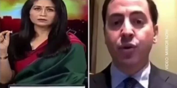 بالفيديو .. زي جدتي قبل ولادة دولتكم ,,, مذيعة هندية تؤدب أحد عناصر الاستخبارات الإسرائيلية