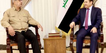 الاعرجي يستقبل قائد عمليات الفرات الأوسط في الحشد الشعبي