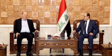 المالكي يستقبــل رئيس المجلس الوطني الفلسطيني