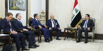 السوداني يستقبل معاون رئيس روسيا الاتحادية