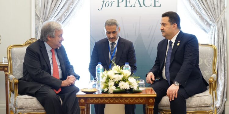 السوداني يلتقي الأمين العام للأمم المتحدة أنطونيو غوتيرش