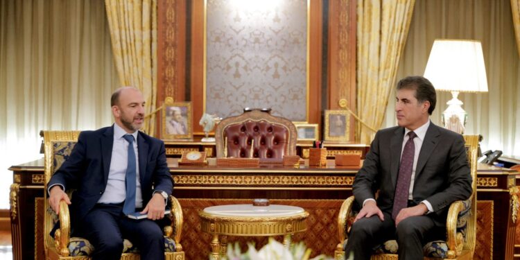 نيجيرفان بارزاني يلتقي السفير البلجيكي