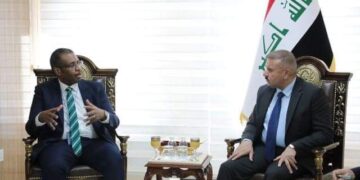 وزير الداخلية يلتقي رئيس مكتب الأمم المتحدة في العراق