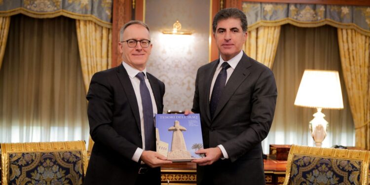 نيجيرفان بارزاني يستقبل السفير الايطالى