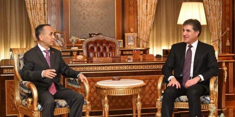 نيجيرفان بارزاني يلتقي القنصل الصيني ليو جيون