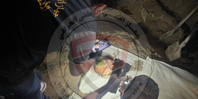 العثور على مقبرة تضم شهداء للأجهزة الأمنية في الفلوجة ,, بدلالة أحد أخطر الإرهابيين