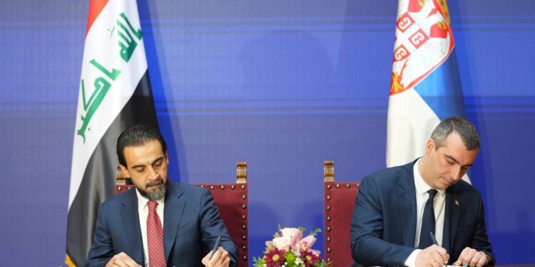 الحلبوسي يعلن توقيع مذكرة تفـــاهم مع صربيا للتعاون البرلماني