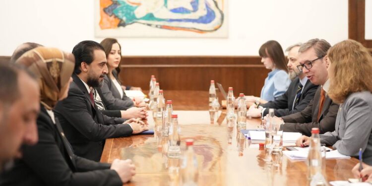 الحلبوسي يلتقي بالرئيس الصربي و يطالب بإعــادة (الآثار العراقية المهربة)