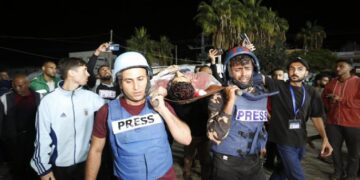 الاعلان عن استشهاد 6 صحافيين وعاملين في الإعلام بالقصف الإسرائيلي
