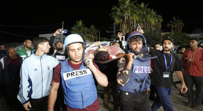 الاعلان عن استشهاد 6 صحافيين وعاملين في الإعلام بالقصف الإسرائيلي