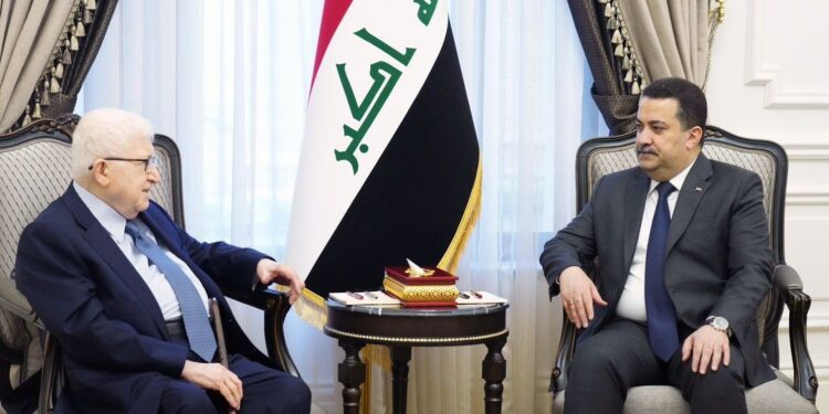 السوداني يستقبل رئيس الجمهورية الأسبق فؤاد معصوم