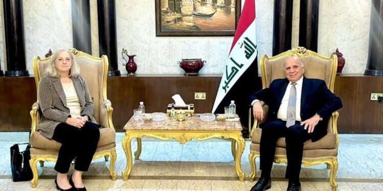 وزير الخارجية يستقبل السفيرة الامريكية