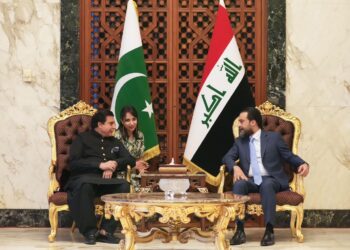 الحلبوسي يستقبل رئيس الجمعية الوطنية الباكستانية