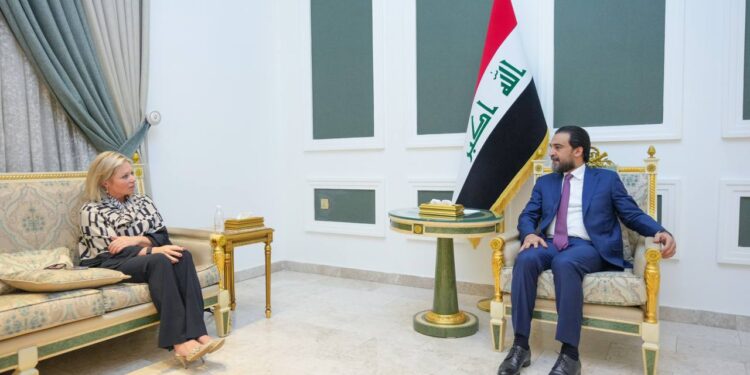 الحلبوسي يستقبل الممثل الخاص للأمين العام للأمم المتحدة في العراق