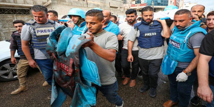 الاعلان عن مقتل (46 صحفيا) منذ بدء الهجوم الإسرائيلي على غزة