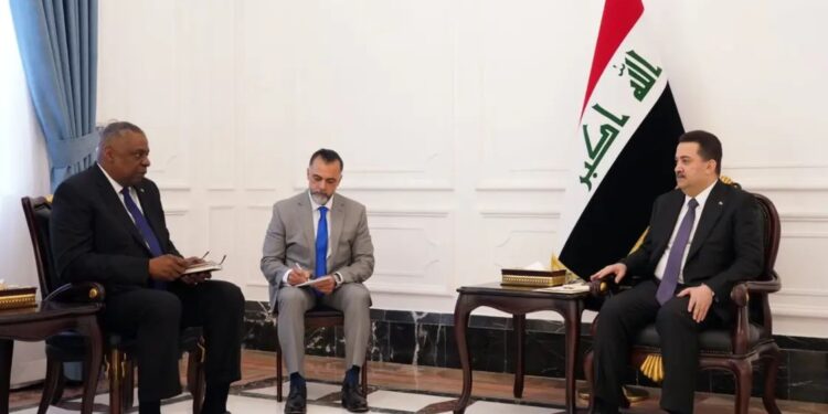 أوستن يبلغ السوداني بـ”الرد الحاسم” على هجمات الفصائل