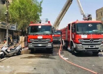بغداد ..اندلاع حريق ضمن محال ومخازن شارع الظلال