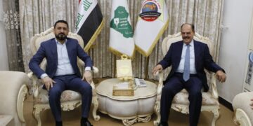 نقيب الصحفيين يستقبل الوكيل الاداري لامين بغداد