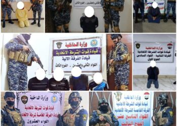 القبض على (10 متهمين) بقضايا قانونية مُختلفة في محافظتين