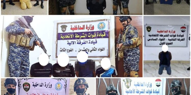 القبض على (10 متهمين) بقضايا قانونية مُختلفة في محافظتين