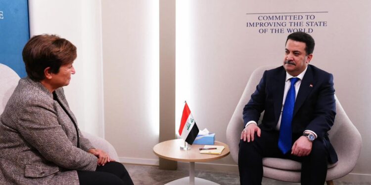 السوداني يلتقي في دافوس المديرة العامة لصندوق النقد الدولي