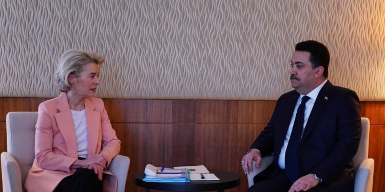 السوداني يلتقي رئيسة المفوضية الأوروبية اورسيلا فون ديرلاين