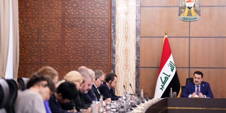 السوداني يستقبل سفراء دول مجموعة الاتصال الاقتصادي للعراق (IECG)