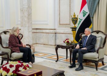 رئيس الجمهورية يستقبل سفيرة الولايات المتحدة لدى العراق ألينا رومانوسكي