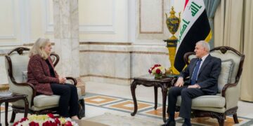رئيس الجمهورية يستقبل سفيرة الولايات المتحدة لدى العراق ألينا رومانوسكي
