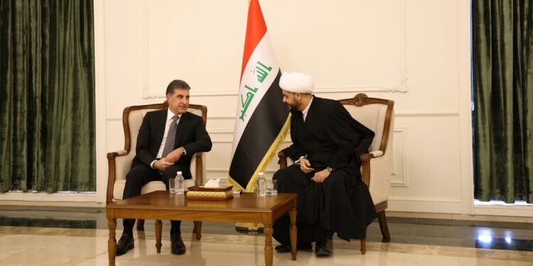 نيجيرفان بارزاني يلتقي بقيس الخزعلي