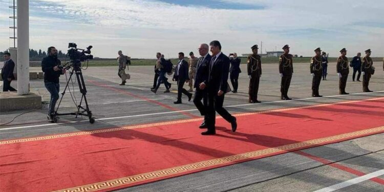 رئيس إستونيا يصل الى اربيل