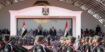 بالصور الاستعراض العسكري بمناسبة الذكرى الـ 102 لتأسيس الشرطة العراقية بحضور السوداني
