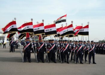 بالصور الاستعراض العسكري بمناسبة الذكرى الـ 102 لتأسيس الشرطة العراقية بحضور السوداني