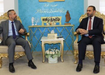الوكيل الاقدم لوزارة الثقافة والسياحة والآثار يستقبل وكيل ديوان الوقف الشيعي