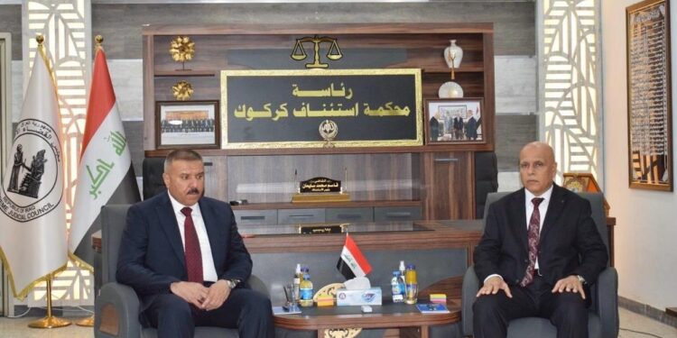 رئيس استئناف كركوك يستقبل وزير الداخلية