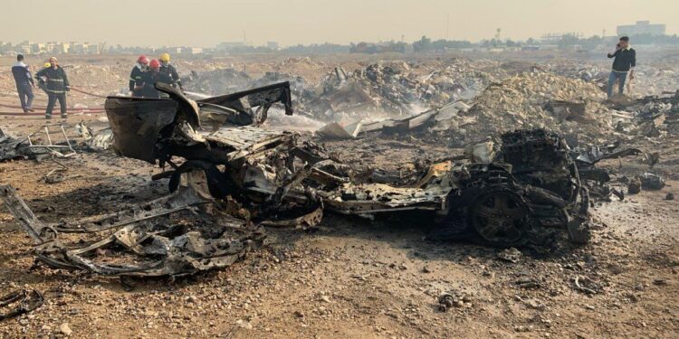 اعلام قيادة عمليات حزام بغداد يعلن عن استشهاد نائب قائد عمليات حزام بغداد للحشد الشعبي اثر عدوان امريكي غاشم