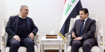 الأعرجي يلتقي نائب رئيس مجلس النواب الأسبق آرام الشيخ محمد