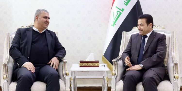 الأعرجي يلتقي نائب رئيس مجلس النواب الأسبق آرام الشيخ محمد