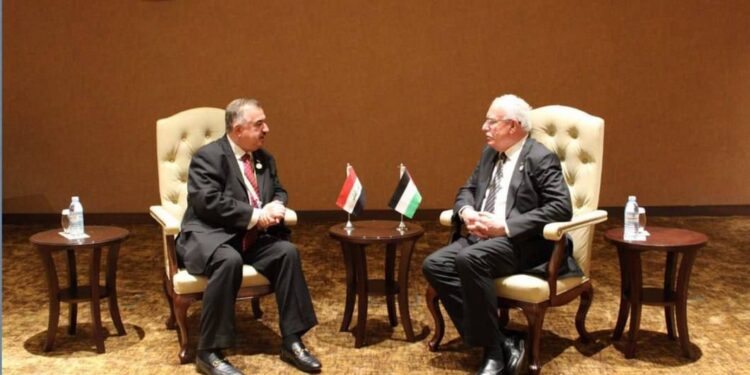 العراق وفلسطين يناقشان الاوضاع السياسية على المستويين الاقليمي والدولي