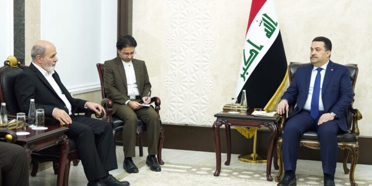 السوداني يستقبل الأمين العام للمجلس الأعلى للأمن القومي الإيراني